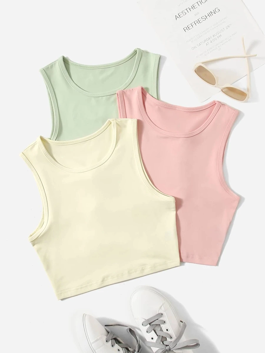 เสื้อกล้ามกีฬา คอกลม 3 ชิ้น  aa-96