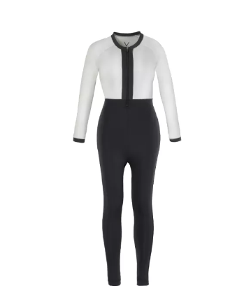 VA22-SS2021 BLACK AND WHITE UV JUMPSUIT ชุดแขนยาวขายาวซิบหน้า มีฟองน้ำในตัวผ้าหนา กัน UV UPF 50+ ซับในทั้งตัว