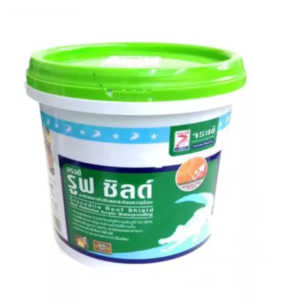 PO34-จระเข้ รูฟ ชิลด์ อะคริลิคทาหลังคา ขนาด1กก.สีขาว,เทา