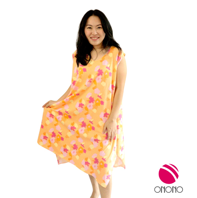 ON41>ONONO ชุดนอนกระโปรงแขนกุด - รุ่น OC1042