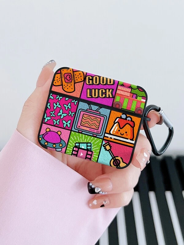 เคสหูฟัง ลายผ้าเย็บตัดต่อ e-82