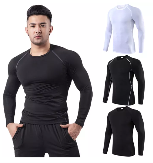Z93-Coolmax เสื้อบีบอัดแขนยาว เสื้อสเวตเตอร์แห้งเร็ว กระชับกล้ามเนื้อ เสื้อออกกำลังกาย เสื้อยืดเทรนนิ่ง ชุดออกกำลังกาย [กทม. พร้อมส่ง]
