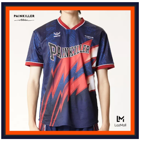 BIG98-(PAINKILLER) PK x GRAND SPORT FOOTBALL SHIRT / เสื้อฟุตบอล ชุดกีฬา เสื้อยืดผู้ชาย เสื้อแขนสั้นชาย เสื้อผ้าผู้ชาย เพนคิลเลอร์ / Sportwear PAINKILLER / AW21