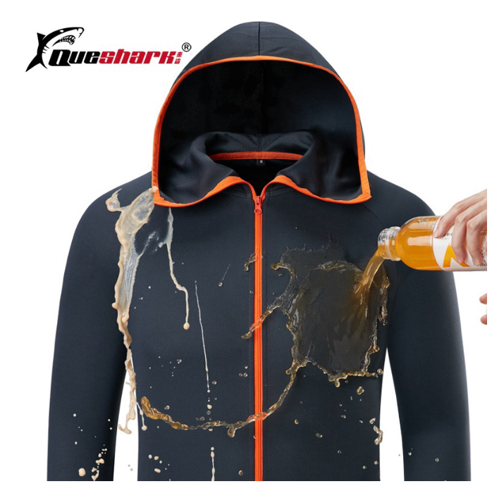 ก100#Queshark เสื้อคลุมผ้าไหมป้องกันการเปรอะเปื้อนของผู้ชาย