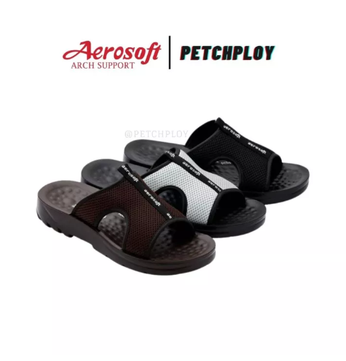 SAN88-รุ่นขายดี พร้อมส่ง!! Aerosoft รุ่น MA5103 รองเท้าแตะผู้ชายแบบสวม แอโร่ซอฟ เบอร์ 38-46 ⚡มีเก็บปลายทาง⚡