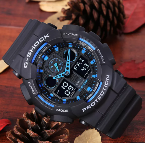 EW17-Casio G-shock แท้100% รุ่น GA-100-1A2 นาฬิกาข้อมือชาย ของแท้?%จัดส่งพร้อมกล่องคู่มือใบประกันศูนย์CMG 1ปี?% กันน้ำ 100%