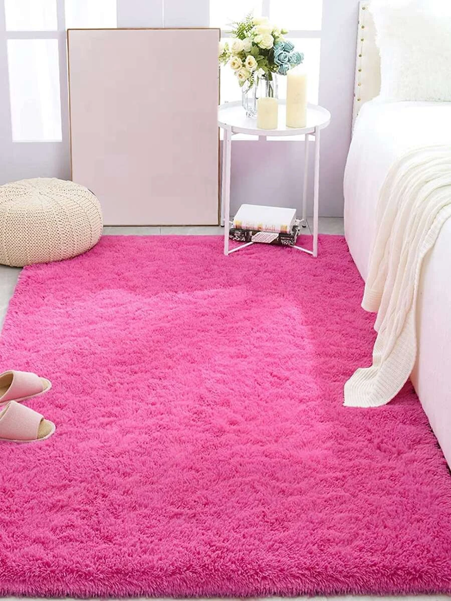 พรมปูพื้น นุ่ม ผ้าพลัช สีพื้น พรมขนนุ่ม ข้างเตียง พรมปูพื้นห้องนอนข้างเตียง 1 ชิ้น  ii-60