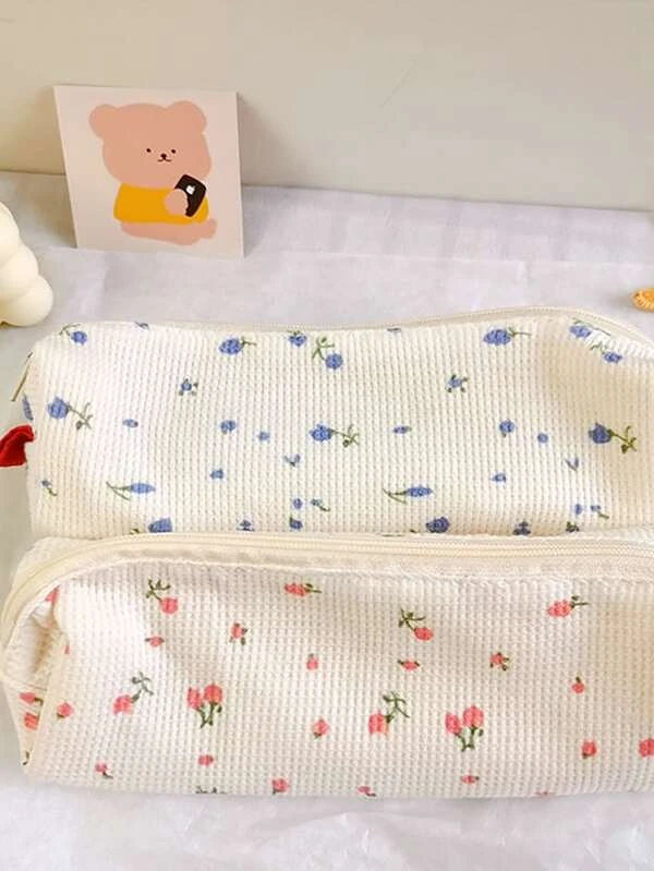 กล่องดินสอ ลาย ดอกไม้ สุ่ม 1 ชิ้น  g-68