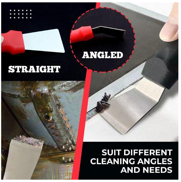 R80-พลั่วสเตนเลส อเนกประสงค์ สําหรับขูดทําความสะอาด ละลายน้ําแข็ง ในตู้เย็น