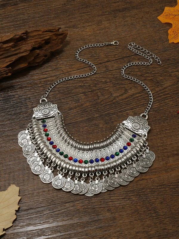 EMERY ROSE สร้อยคอ ตกแต่ง พลอยเทียม จี้ ทรงกลม  kk-214