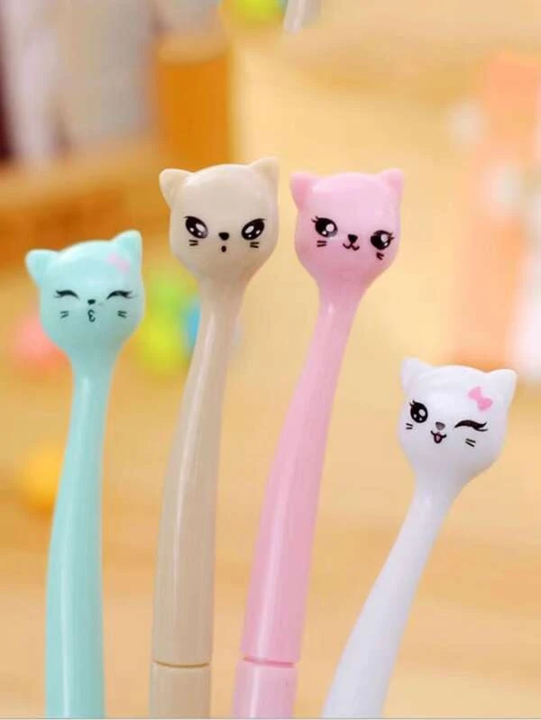 ปากกาเจล ออกแบบ การ์ตูน สุ่ม 4 ชิ้น s-23