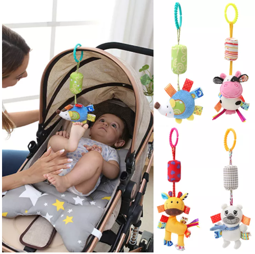 GO54-กระดิ่งแขวนเตียง โมบายตุ๊กตาแขวนรถเข็นหรือที่นอนรูปสัตว์น่ารักๆ จี้รถเข็นสัตว์