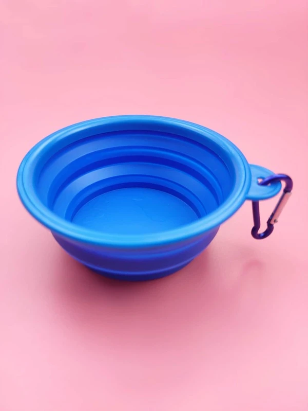 ชามให้อาหารสุนัขแบบพับเก็บได้กลางแจ้ง 1 ใบ  ม-5