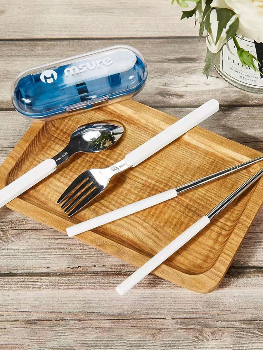 ชุดช้อนส้อมมีด สีสุ่ม 1 กล่อง hh-75