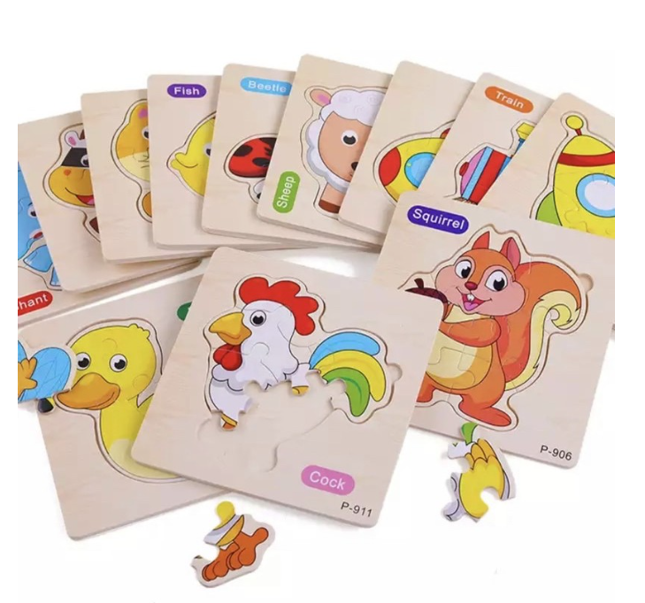 MM57-มี 16 แบบ?จิ๊กซอว์ไม้ พร้อมคำศัพท์ (ราคาต่อ 1ชิ้น) ของเล่นไม้ เสริมพัฒนาการเด็ก รูปสัตว์ รถ จิ๊กซอว์เด็ก
