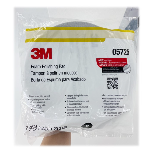 GX246-3M 05725 แผ่นขัดฟองน้ำ สีดำ FOAM POLISHING PAD 8" (บรรจุ 1คู่)