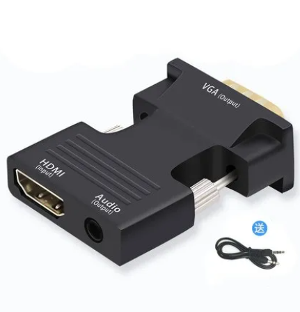 GE73-อะแดปเตอร์ชาย HDMI หญิงเป็น VGA พร้อมสายสัญญาณเสียงรองรับสัญญาณ 1080P