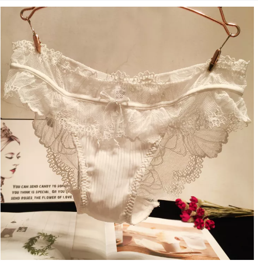 PAN75 กางเกงในสตรีผ้าลูกไม้ยั่วยวนเซ็กซี่ซีทรูซีทรูสไตล์ยุโรปอเมริกายี่ห้อ U Fu กางเกงในทรงสามเหลี่ยมเอวต่ำสำหรับผู้หญิงสไตล์ญี่ปุ่น