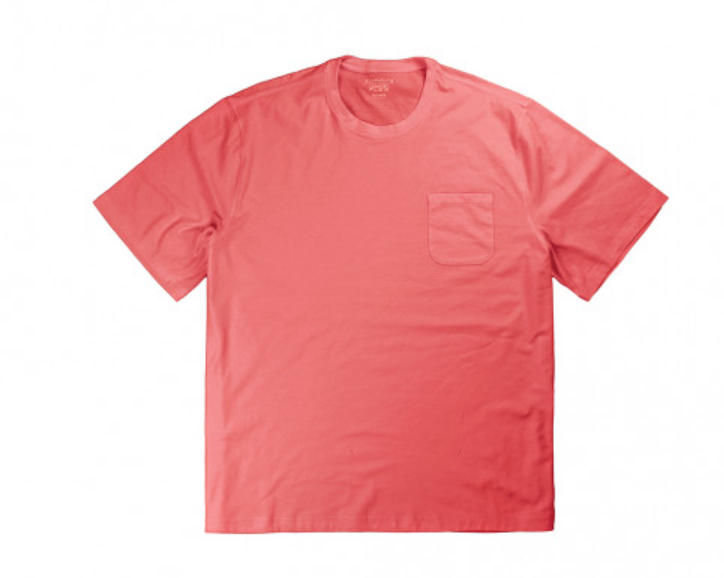 PE22-POCKET TEE คอกลมสีโอล์โรส