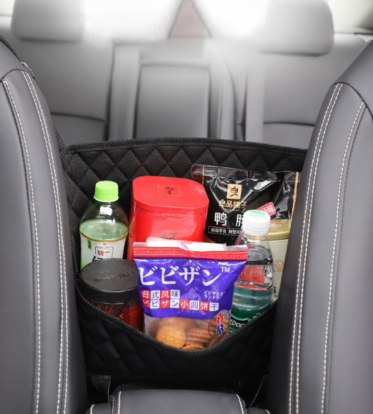 GX67-กระเป๋าเก็บของในรถ กระเป๋าเก็บของระหว่างเบาะรถ ระหว่างเบาะรถ ที่วางของในรถยนต์ กระเป๋าหนังแขวนของในรถ จัดระเบียบรถยนต์