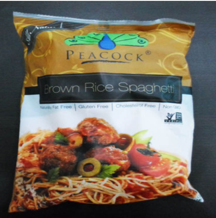 FD68-สปาเก็ตตี้ข้าวกล้อง Peacock 200g