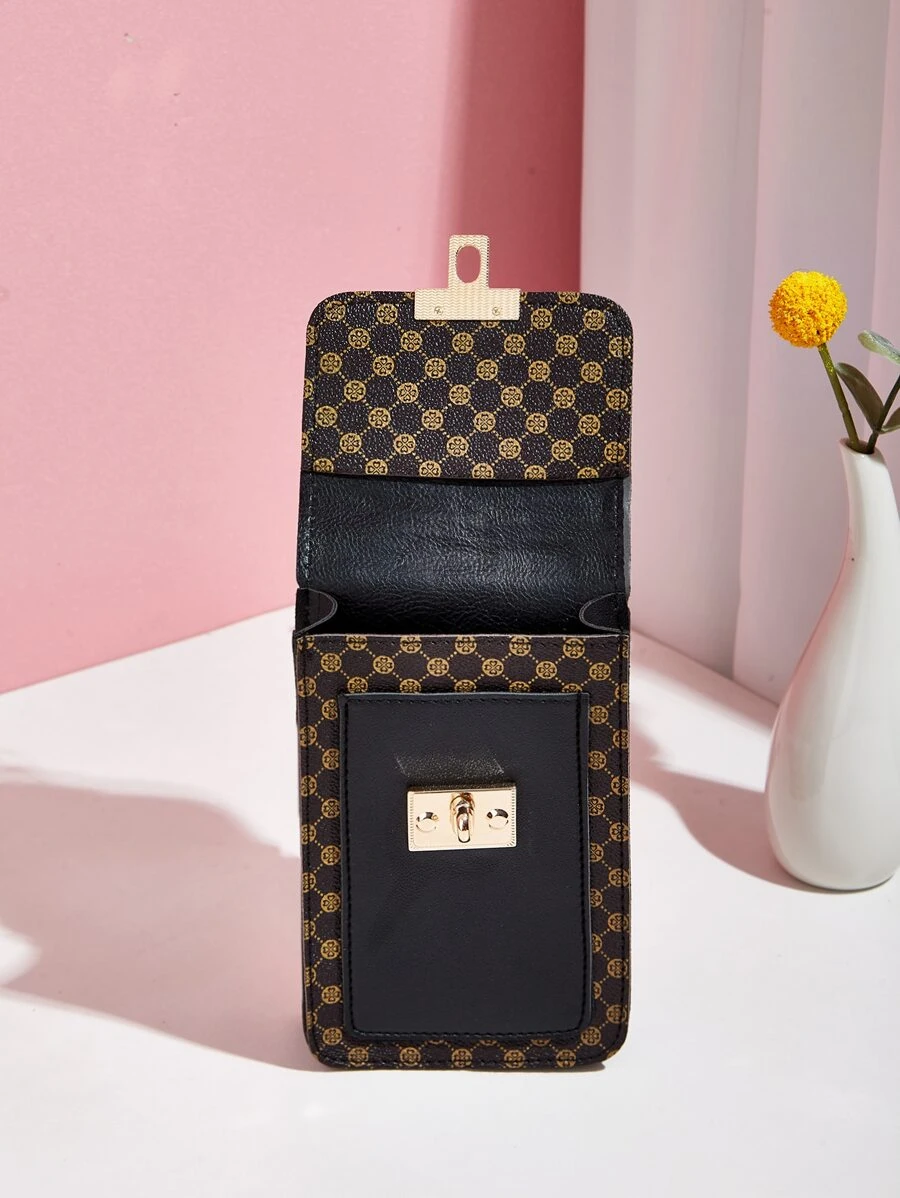 กระเป๋าสะพายข้างผู้หญิง กราฟฟิค โซ่ ทันสมัยv-33