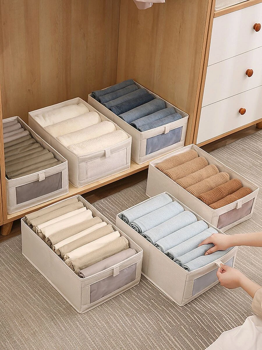 กล่องเก็บเสื้อผ้า หลายกริด พับได้ 1 ชิ้น  gg-48