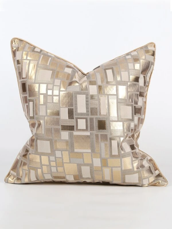 เมทัลลิค ผ้าแจ๊กการ์ด สไตล์ เรขาคณิต a-98