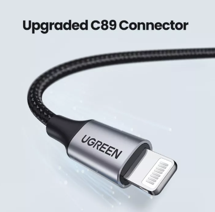 GE151-UGREEN MFI สายชาร์จไอโฟน Charging Cable iPhone Charger Apple Charging Cable สำหรับ iPhone 14 13 Pro Max iPhone 14 Plus 2.4A Fast Charging Lightning Model: 60156