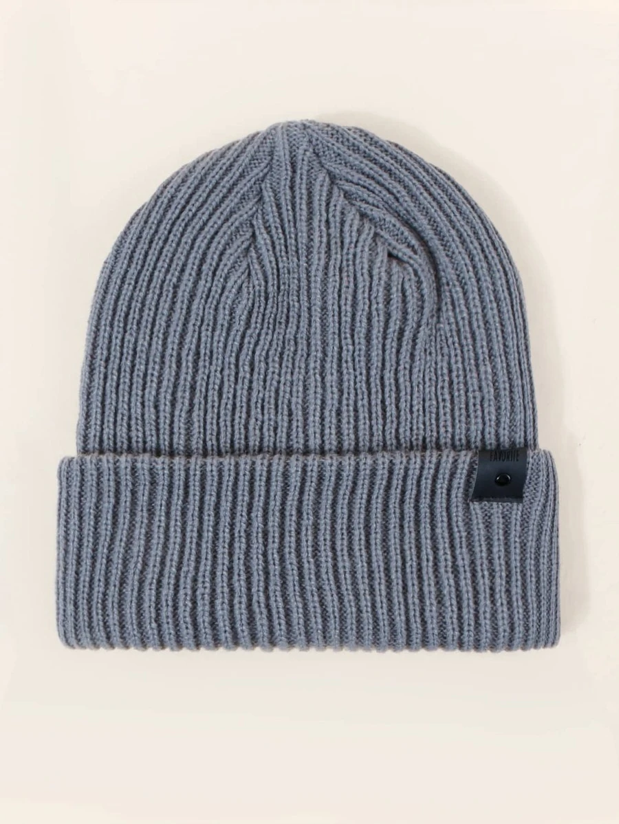 หมวกบีนนี่ ขอบพับ ป้ายอักษร รายละเอียด  j-18