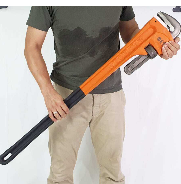 TH111-ประแจจับแป๊บ ประแจคอม้า ประแจจับแป๊บขาเดี่ยว Pipe Wrench ประแจจับแป๊บ (18นิ้ว-48นิ้ว) รุ่นใช้งานหนัก