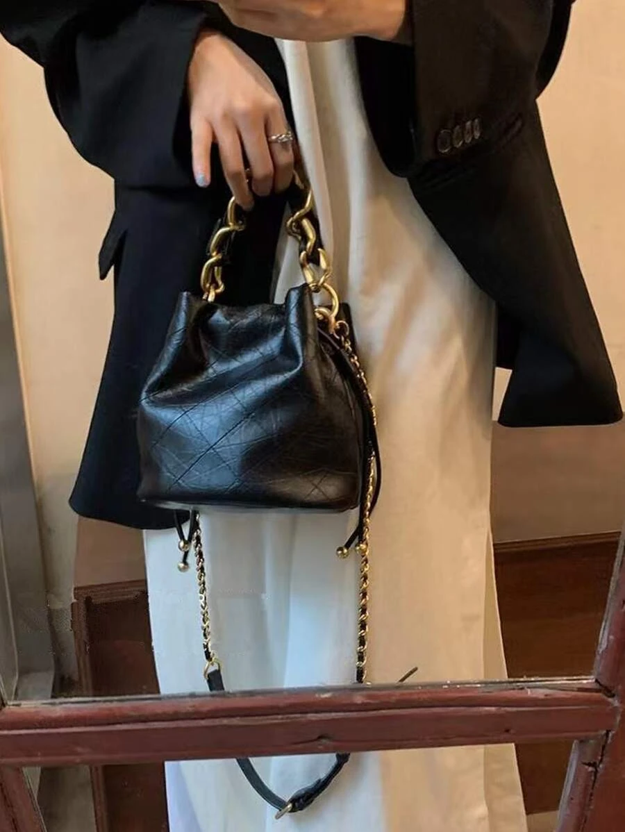 กระเป๋าถัง มินิ โซ่ การออกแบบ เชือกรูด v-82