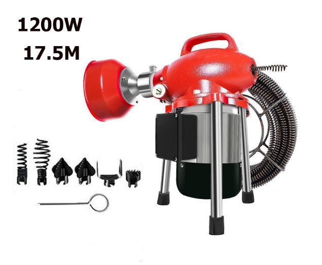 TH101-เครื่องทะลวงท่อ เครื่องงูเหล็ก โนมัติ งูเหล็ก งูเหล็กทะลวงท่อ 1200W แบบมืออาชีพ กำลังสูง ใช้ใน ห้องน้ำ ทะลวงท่อตัน