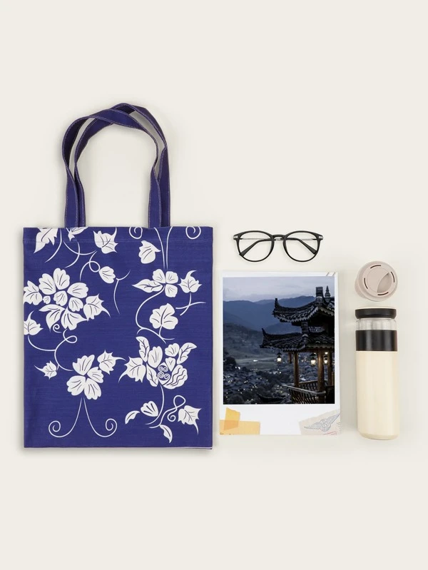 กระเป๋าช้อปปิ้ง พิมพ์ พืช n-52