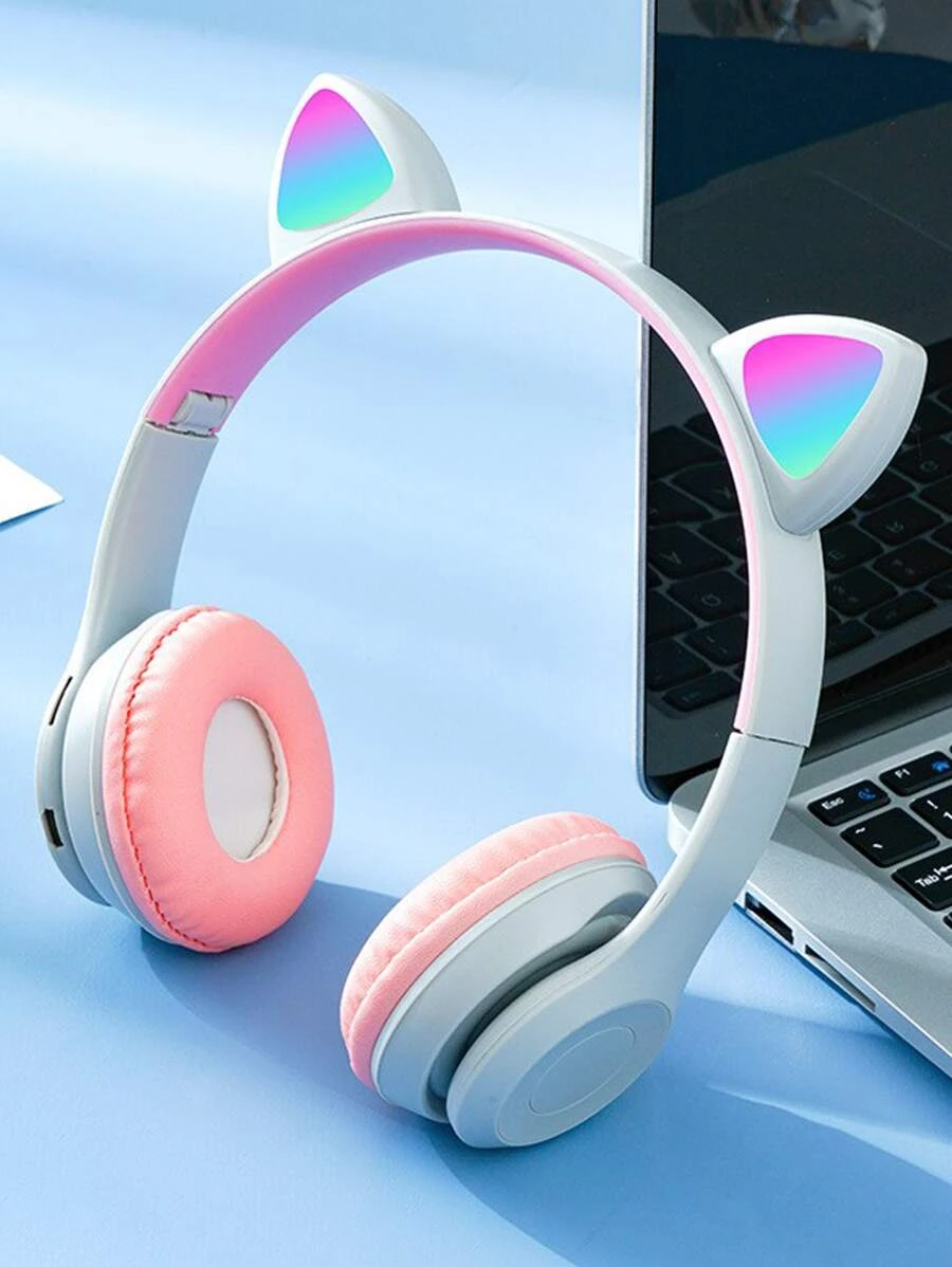 ชุดหูฟัง ตกแต่ง หูแมว ไร้โครง 1 ชิ้น เหมาะกับ Bluetooth  dd-13