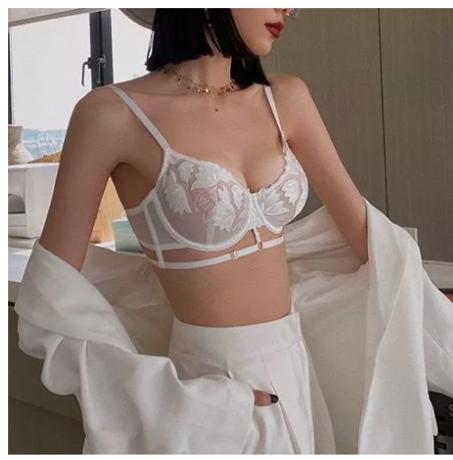 BRA16 Victoria Secret sexy floral lace push up bra set for women non-padded plus size underwire bra with panty lingerie set