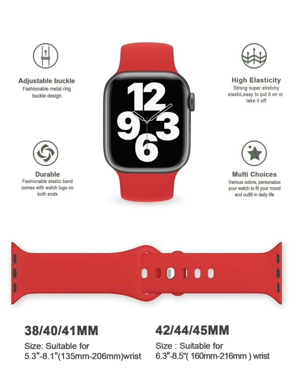 สายนาฬิกา ซิลิโคน สีพื้น เหมาะกับ Apple Watch  น-7