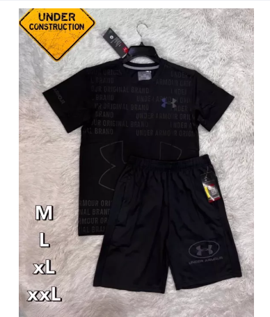 VIC91-ชุดกีฬาชาย หญิง เสื้อ กางเกง(รุ่นคู่ UN77) ชุดออกกำลังกายกลางแจ้ง เสื้อแขนสั้น กางกางขาสั้น สวมใส่สบาย