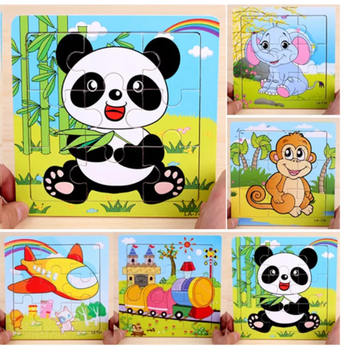 N58-จิ๊กซอว์ไม้ จิ๊กซอว์ไม้ของเล่นเสริมทักษะสำหรับเด็ก 3Dเสริมพัฒนาการ