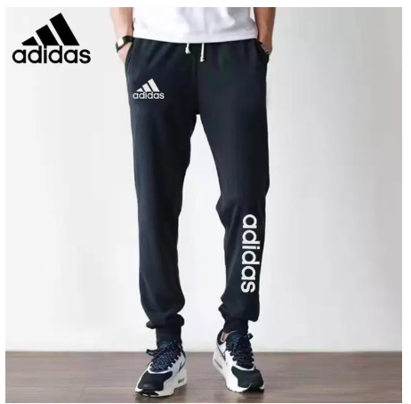 BIG71-ADIDASกางเกงกีฬาทรงหลวมสำหรับผู้ชายและผู้หญิ(ฟรีไซส์!กางเกงยาว 93cm สะโพก 103cm!ใส่ได้น้ำหนัก 45 kgถึง 70 kg)