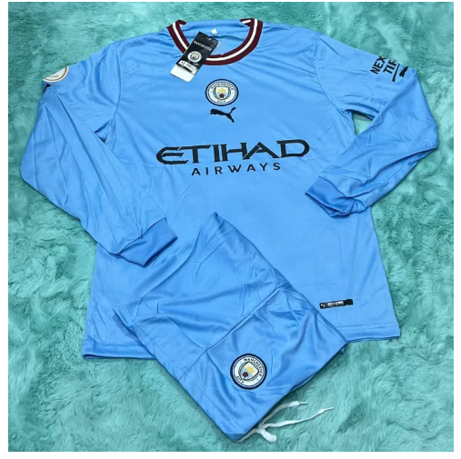 Z47-ชุดบอล ทีมแมนฯซิตี้ แขนยาว ปี2022/23 ชุดผู้ใหญ่ ได้ทั้งชุด เสื้อพร้อมกางเกง ใหม่ล่าสุด