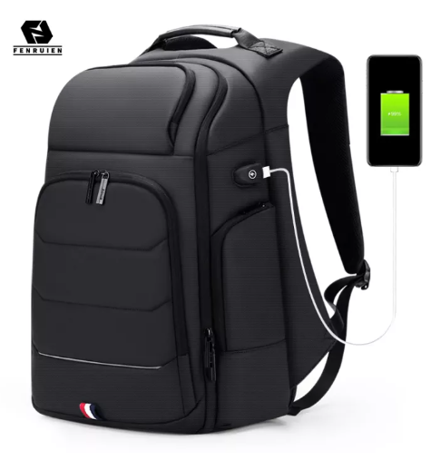 BAG81-Fenruien Brand Backpack Men Waterproof Large Capacity Travel backpacks for 15.6 inch laptop