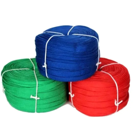 PO90-เชือกมัดของ เชือกผ้าร่มแบน ราคายกม้วนยาว100+เมตร