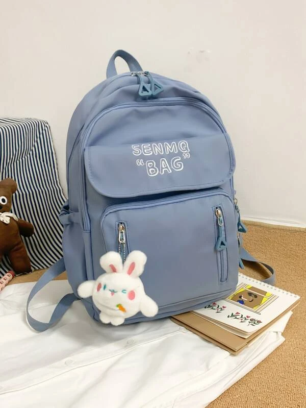 กระเป๋าเป้อเนกประสงค์ ลาย ตัวอักษร พร้อม จี้กระเป๋า ll-117