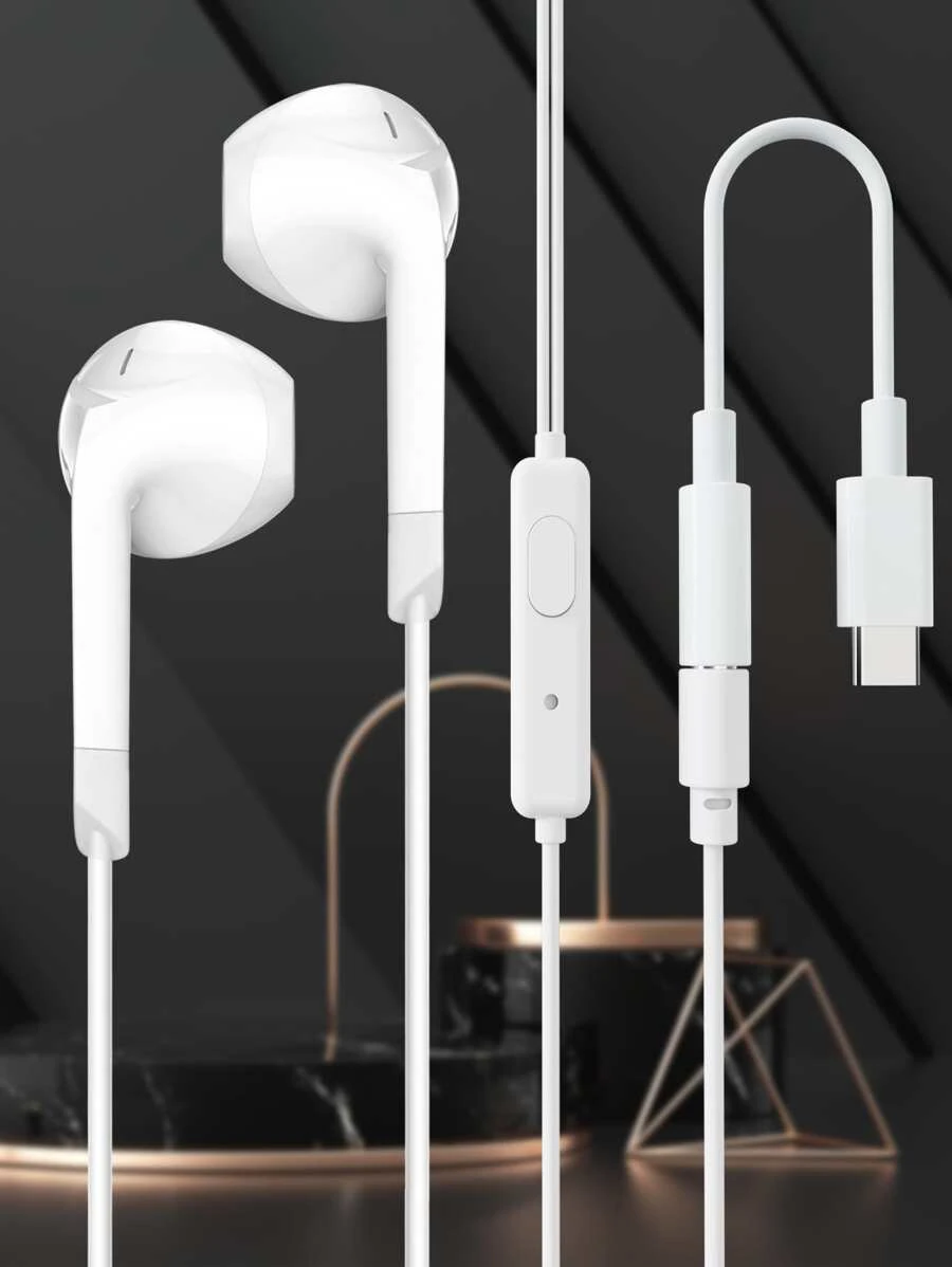 1 ชิ้น หูฟังแบบ In-Ear เบส มีสาย พร้อม อะแดปเตอร์ Type-C  dd-8