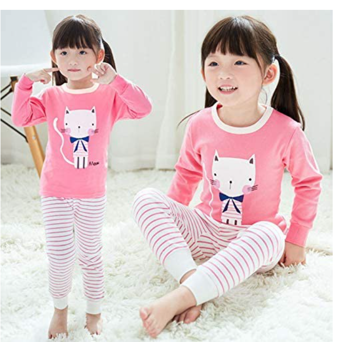 SA93>K198 ชุดนอนเด็ก เสื้อผ้าเด็กผู้หญิง ขุดนอนเด็กผู้หญิง ชุดนอนเด็กสไตส์เกาหลี ลายเด็กผู้หญิง [100% COTTON] By Superkidz