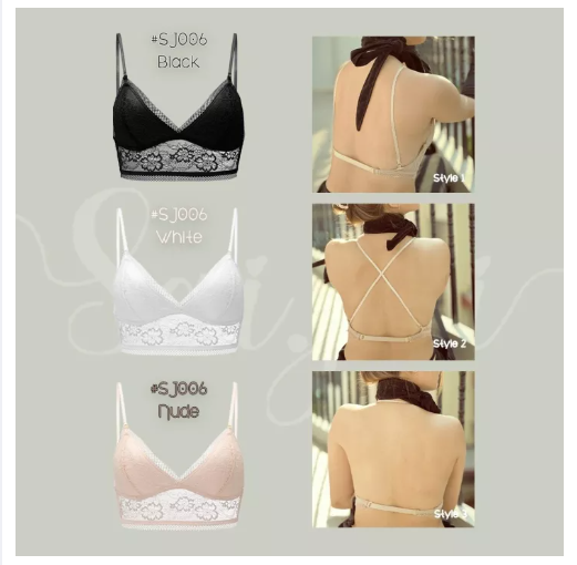 BRA67 New Item จาก #saijaisecret ? เสื้อชั้นในหลังเว้าสวมใส่สบาย #SJ006