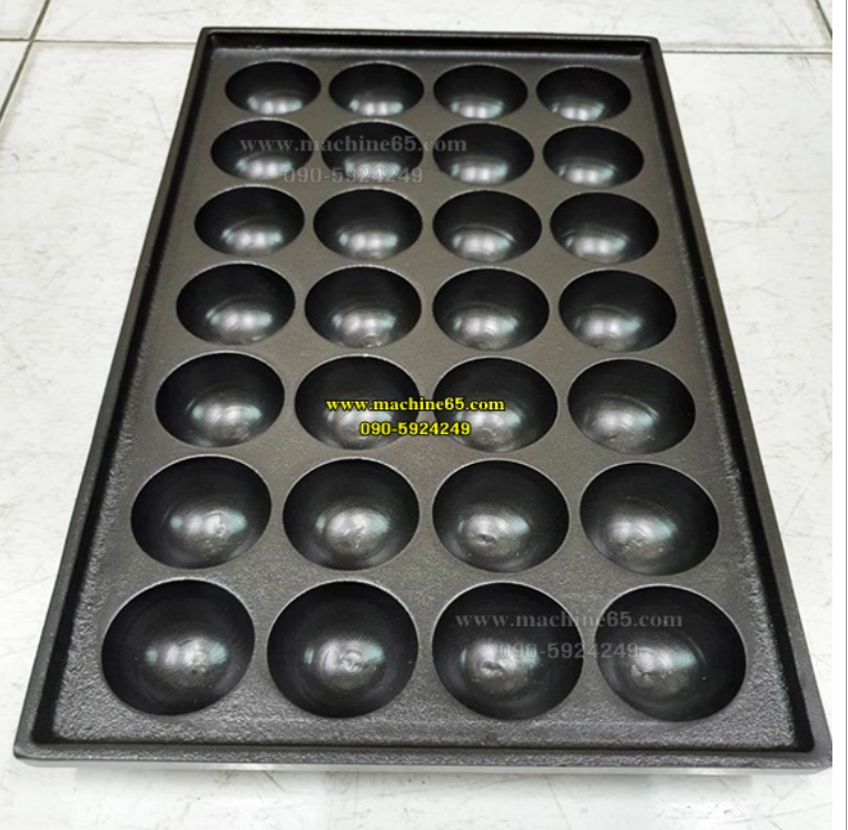 DEE73-กระทะทาโกะยากิ แผ่นเตาทาโกะยากิ หน้าเตาทาโกะยากิ 28หลุมเคลือบเทปล่อน 1 แผ่น