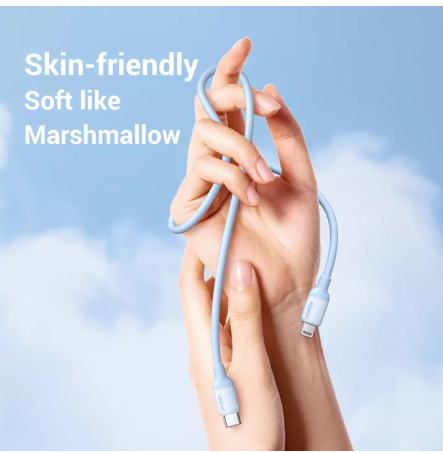 GE142-MFi สายชาร์จไอโฟน สายชาร์จโทรศัพท์มือถือ Silica Gel USB C to Lightning Cable Apple Charging Cable PD Type C to Lightning Cable Compatible with iPhone 14 13 Pro Max Model: 20304