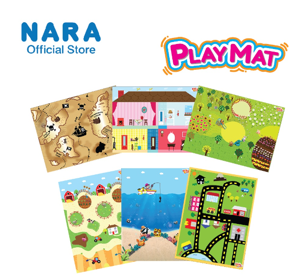 TOY78-NARA PLAYMAT แผ่นพลาสติกรองปั้น แผ่นใหญ่ สีสวยสดใส แกะดินน้ำมันออกง่าย *มีให้เลือก 6 ลาย*